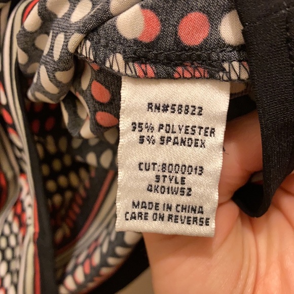 Studio M work dress fun polka dots pink white black gray - Picture 3 of 7